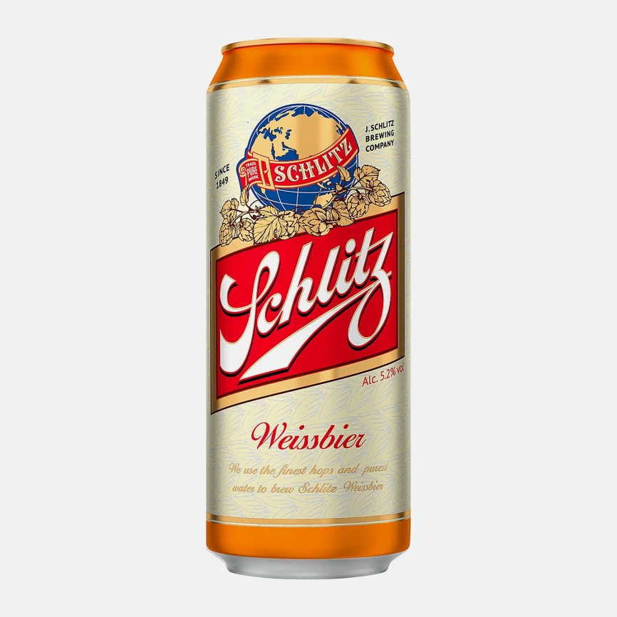 Пиво Schlitz Premium Weizen светлое нефильтрованное пастеризованное 5% 430мл фото 1