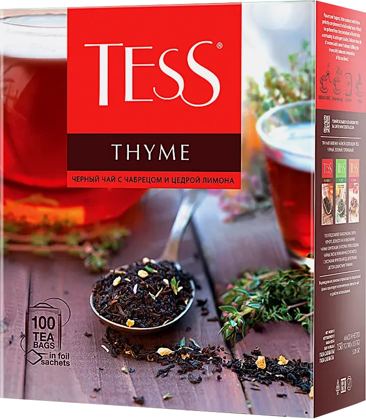 Чай черный Tess Thyme Hhyme 100пак 150г фото 3