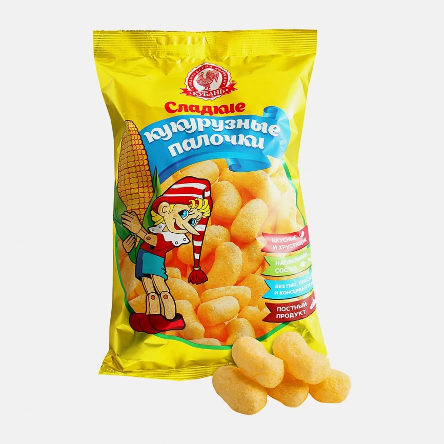 Палочки кукурузные Золотце ты мое сладкие экструдированные 130г фото 1