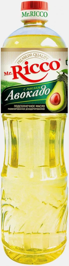 Масло подсолнечное Mr. Ricco с маслом Авокадо 1л фото 1