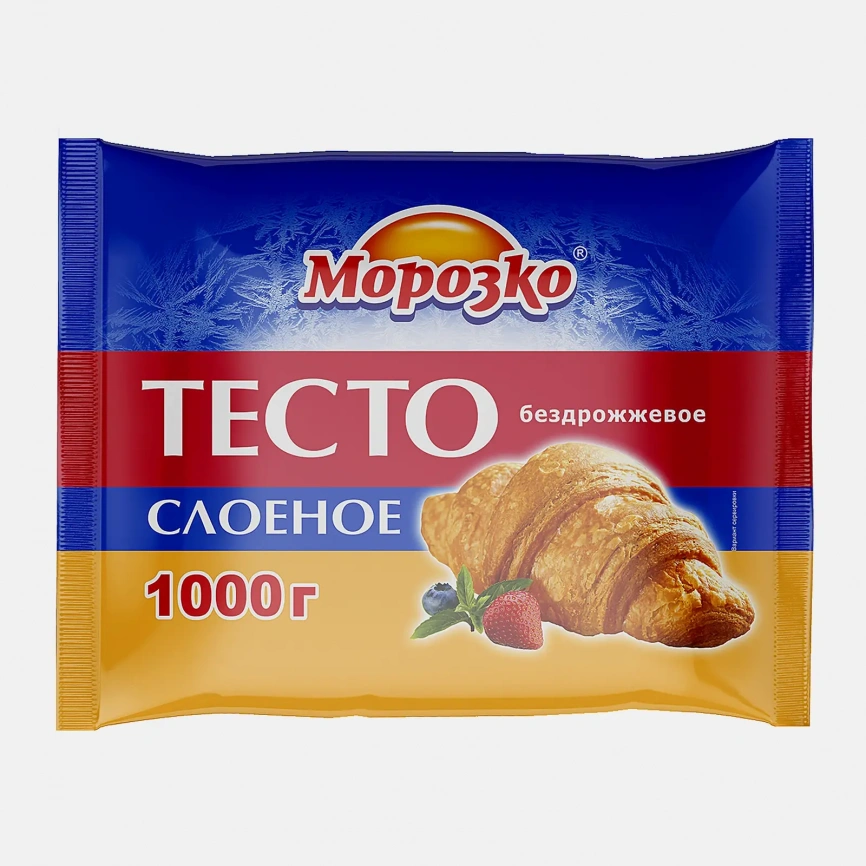 Тесто слоеное Морозко бездрожжевое 1кг фото 1