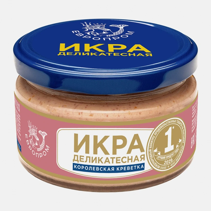 Икра сельди деликатесная с королевской креветкой Европром 180г фото 1