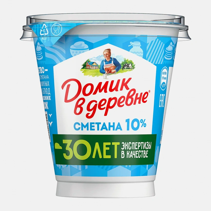 Сметана Домик в Деревне 10% 300г фото 1