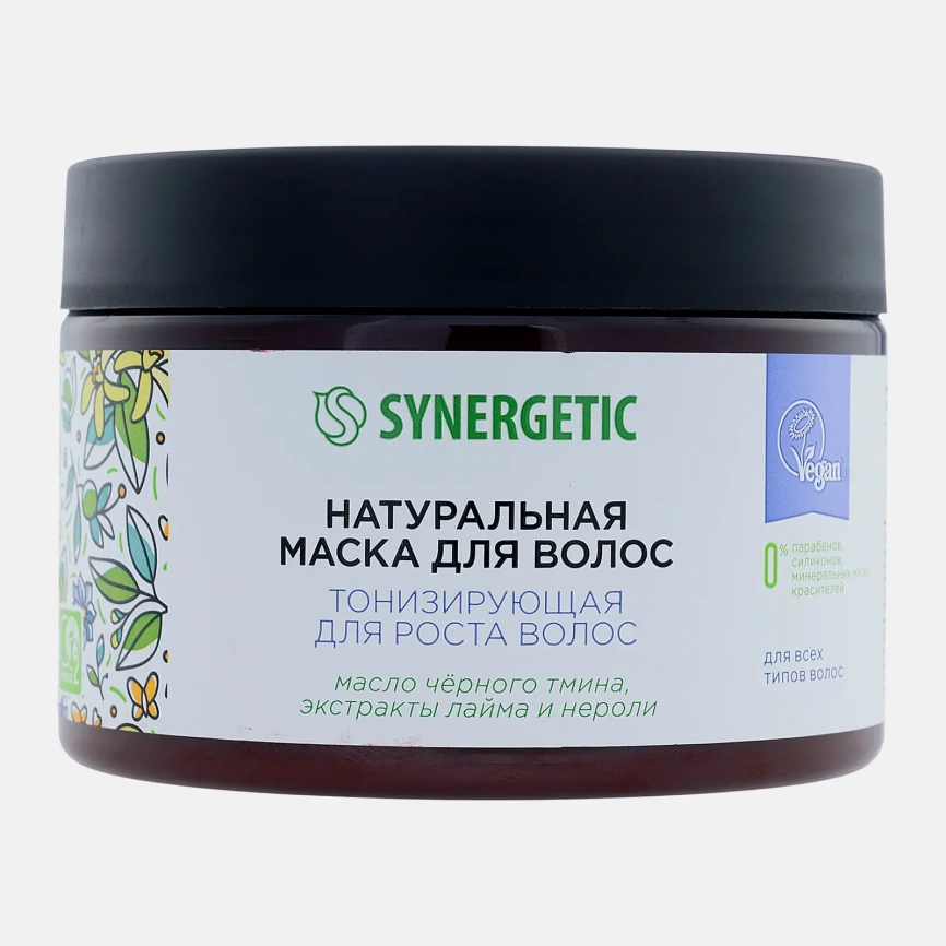 Маска для роста волос Synergetic Тонизирующая 300мл фото 1
