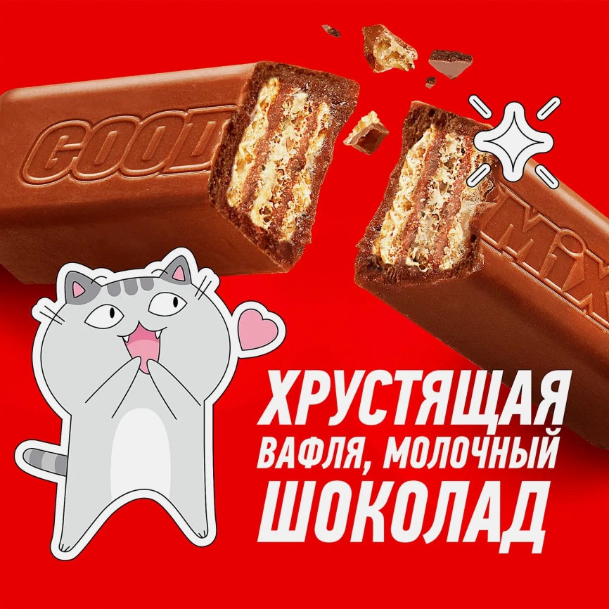 Батончик шоколадный с хрустящей вафлей Goodmix 29г фото 3