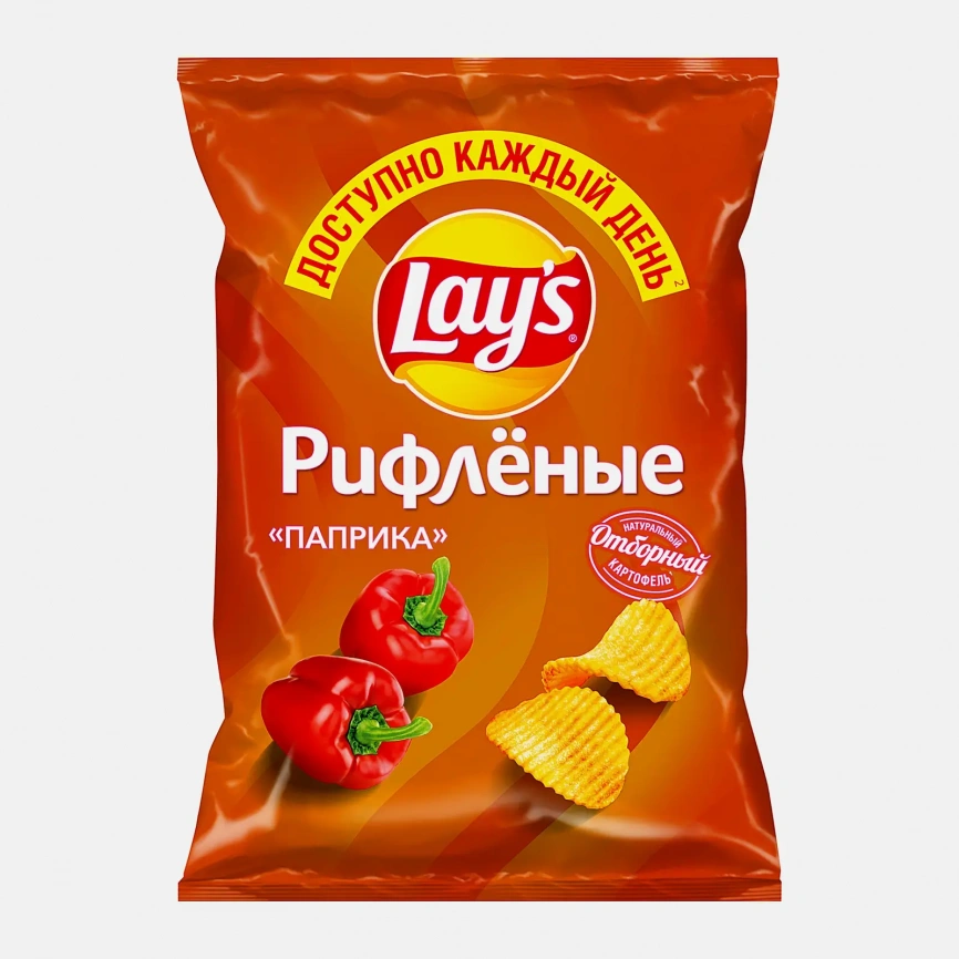 Чипсы рифленые Паприка Lays 70г фото 1