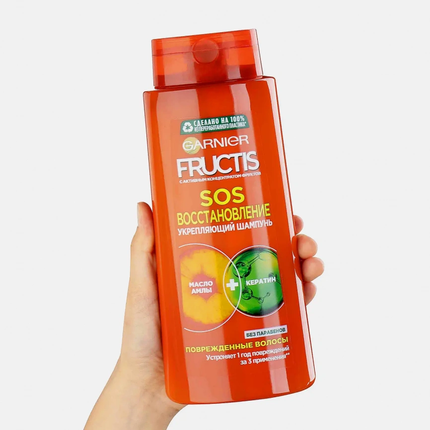 Шампунь Garnier Fructis Укрепляющий SOS Восстановление для поврежденных волос 700мл фото 4