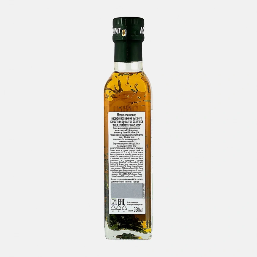Масло оливковое Monini Basil Extra Virgin с базиликом 250мл фото 3