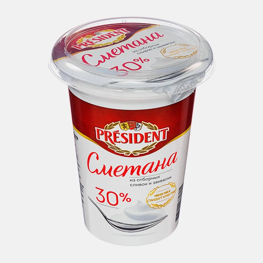 Сметана President 30% 350г фото 3