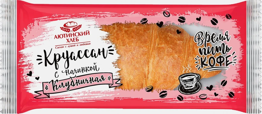 Круассан с клубничной начинкой 75г фото 1