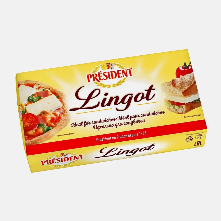 Сыр President Lingot с белой плесенью 60% весовой фото 2