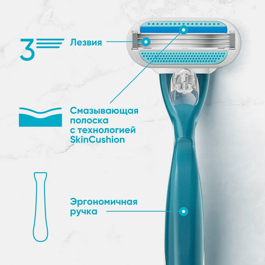 Кассеты для бритья Gillette Venus 4шт фото 7