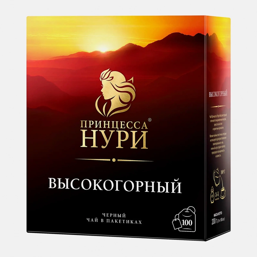 Чай черный Принцесса Нури Высокогорный 100пак фото 3