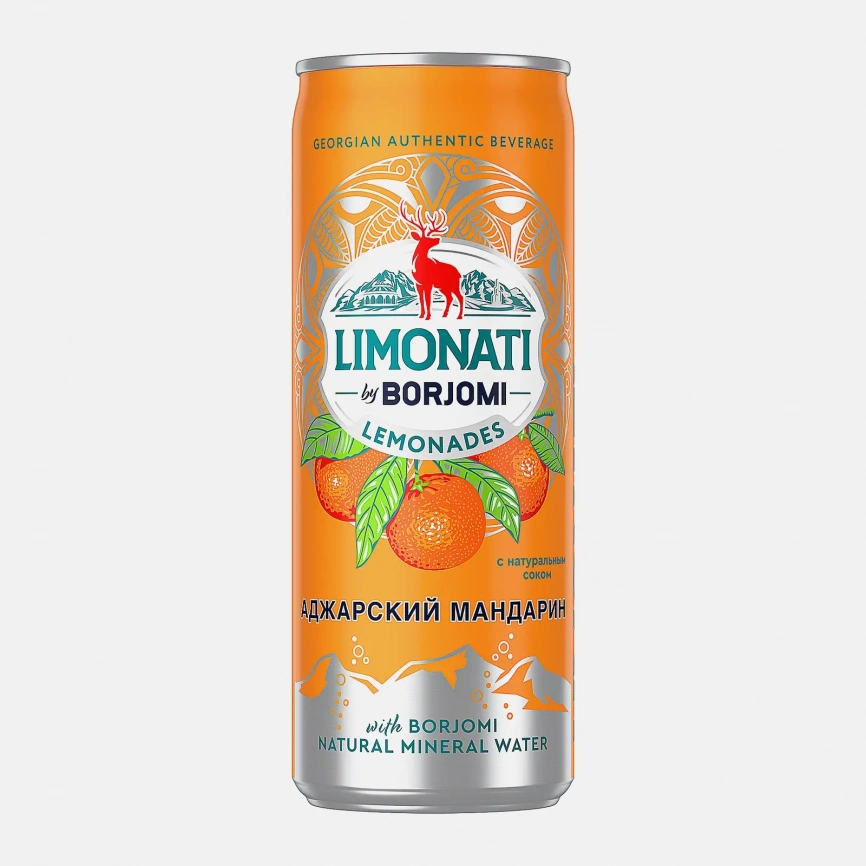 Напиток газированный Лимонад аджарский мандарин Borjomi Limonati 330мл фото 1