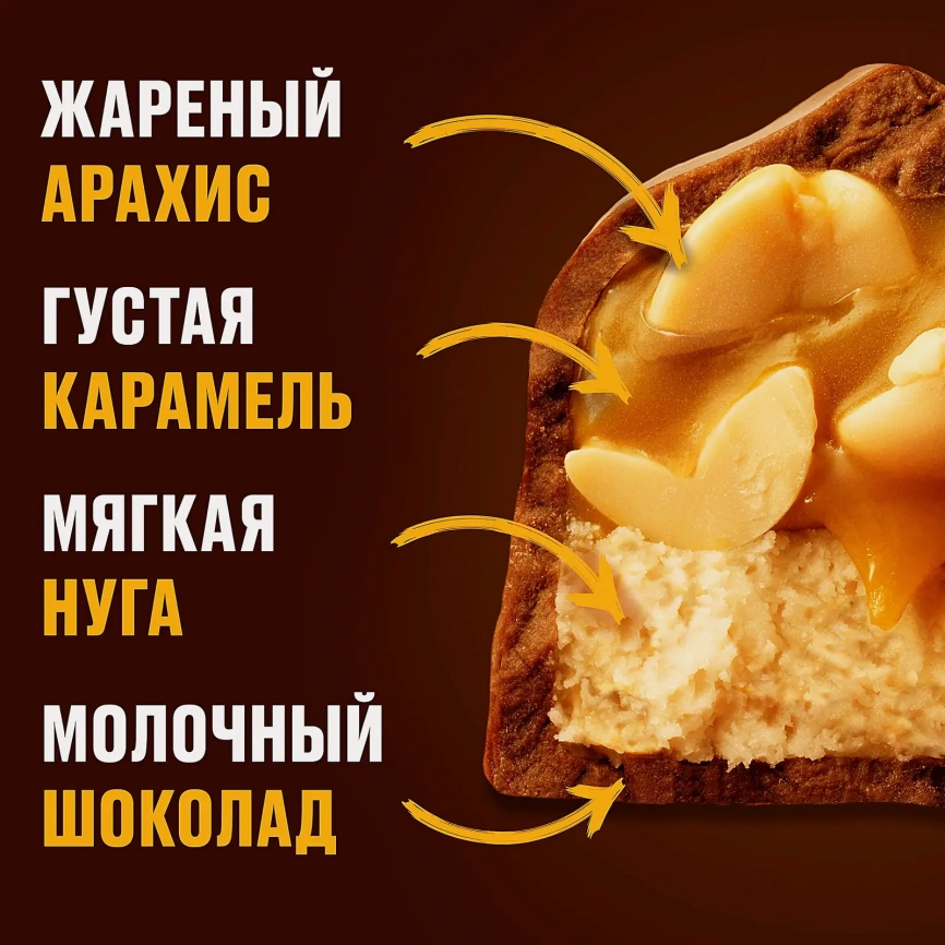 Шоколадный батончик с карамелью арахисом и нугой Snickers Super 80г в ассортименте фото 2