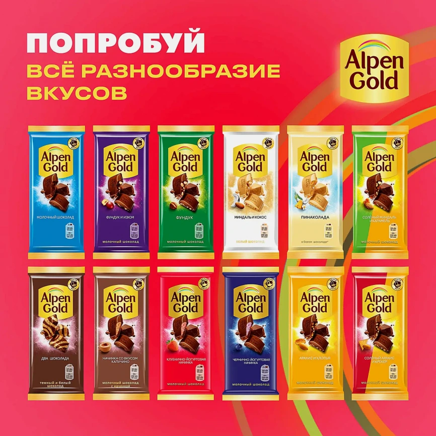 Молочный шоколад с клубнично-йогуртовой начинкой Alpen Gold 80г фото 8