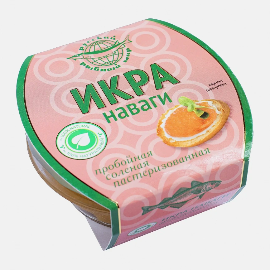 Икра наваги пробойная соленая Русский Рыбный Мир 100г фото 1