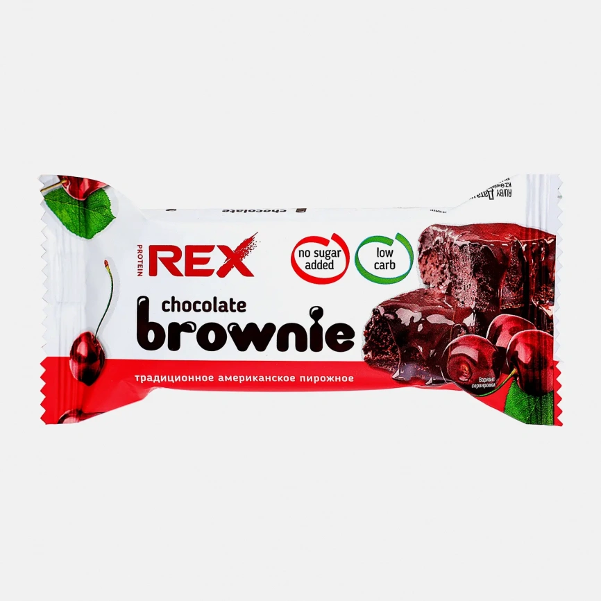 Пирожное брауни вишневое протеиновое Proteinrex 50г фото 2
