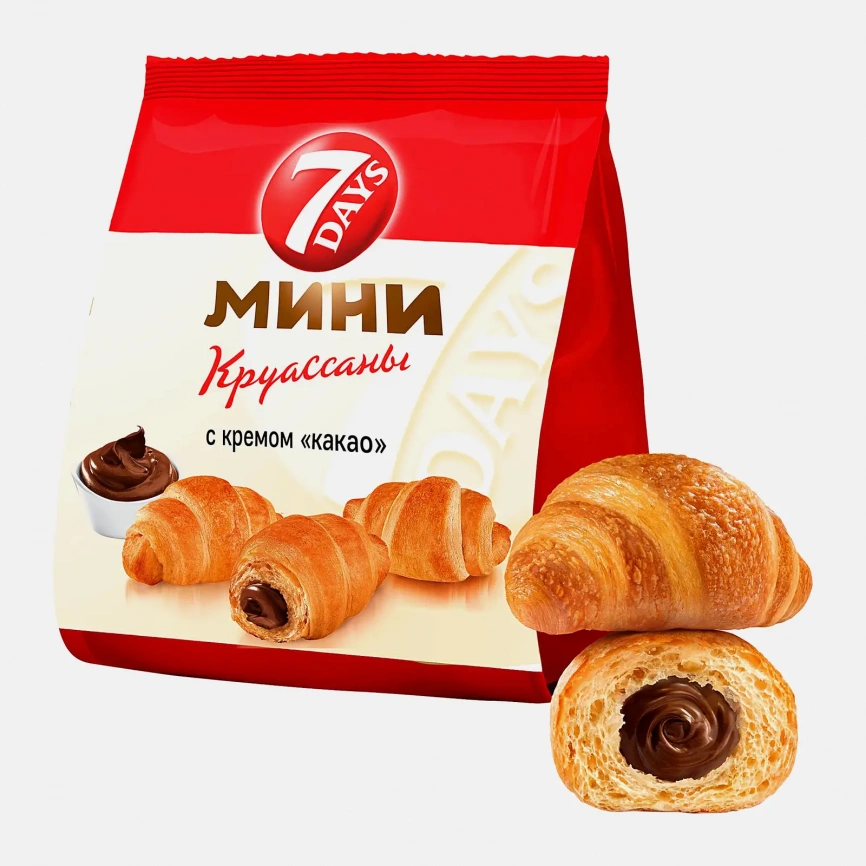 Мини-круассаны с какао-кремом 7 Days 123г фото 1