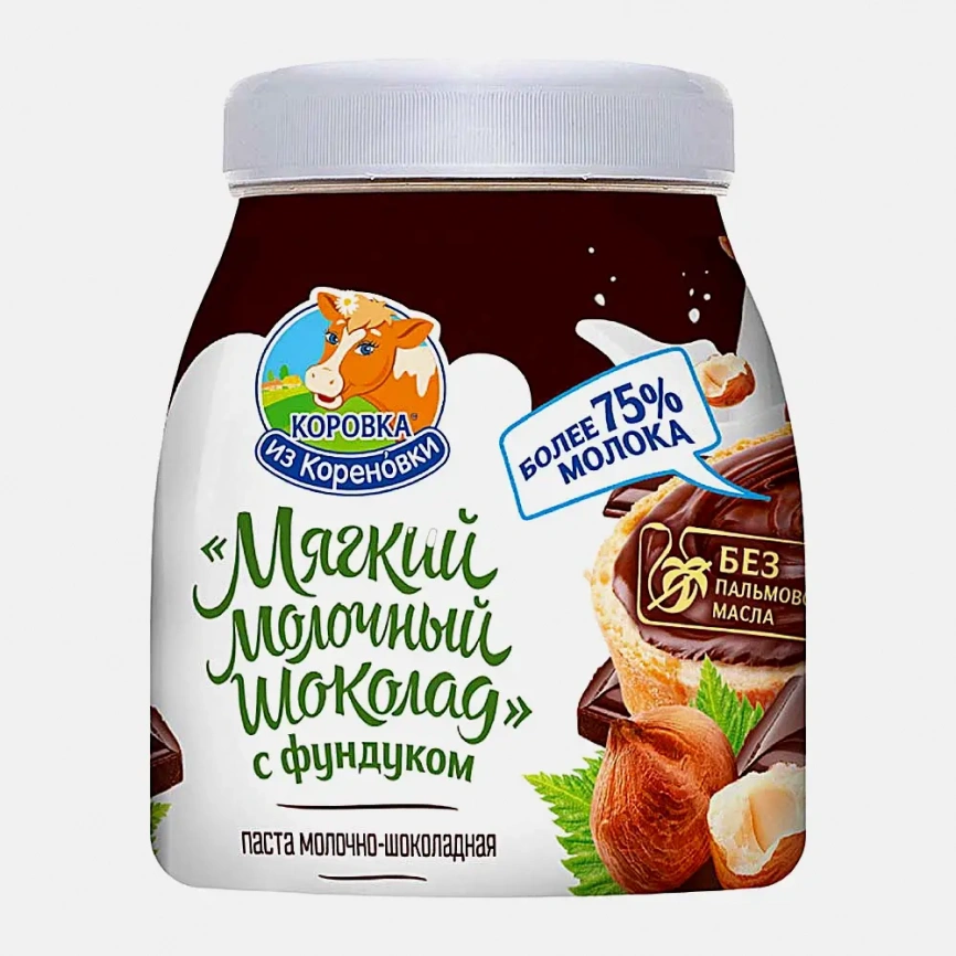 Паста молочно-шоколадная Коровка из Кореновки с фундуком 330г фото 1