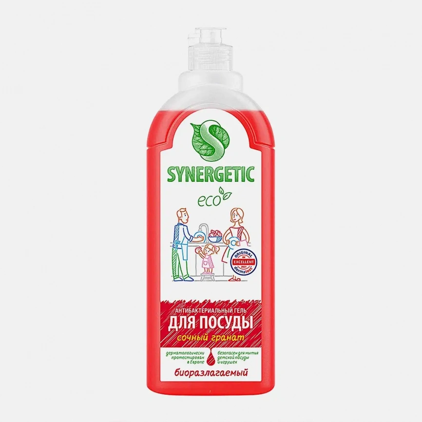 Средство для мытья посуды и детских игрушек Synergetic Гранат 1л фото 3