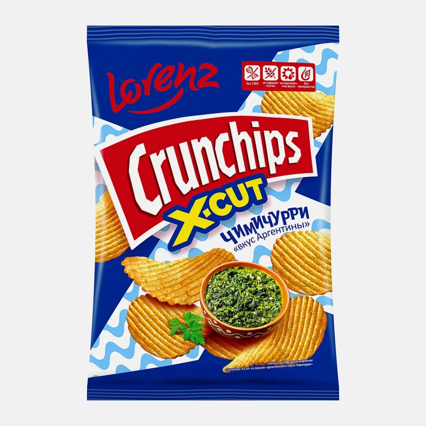 Чипсы Чимичурри Crunchips X-Cut 130г фото 1