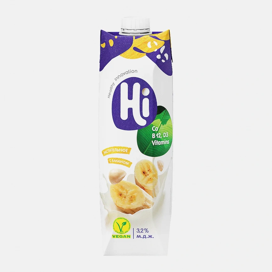 Напиток соевый банановый Hi 3.2% 1л фото 1