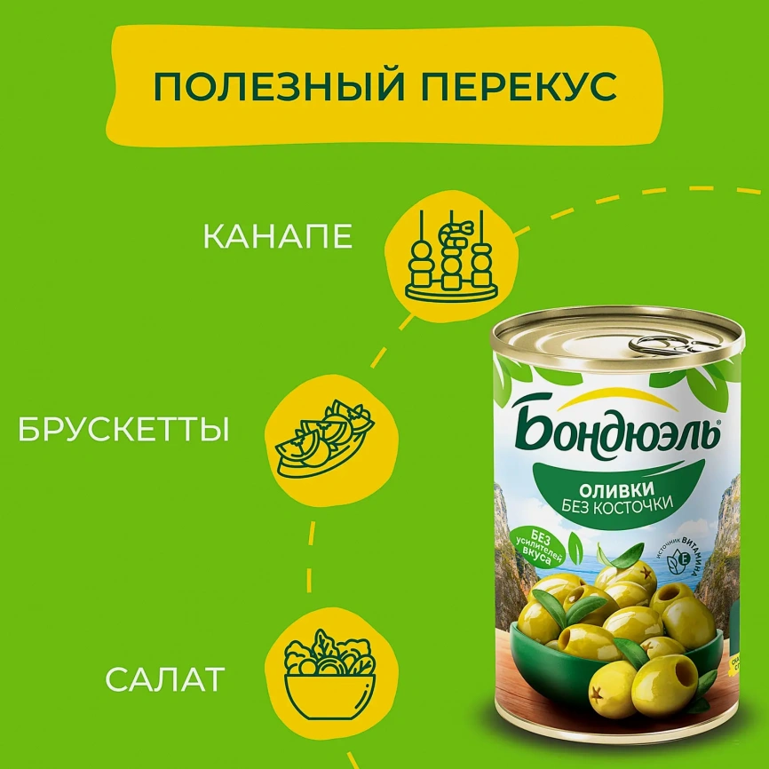 Оливки без косточки Бондюэль 300г фото 4