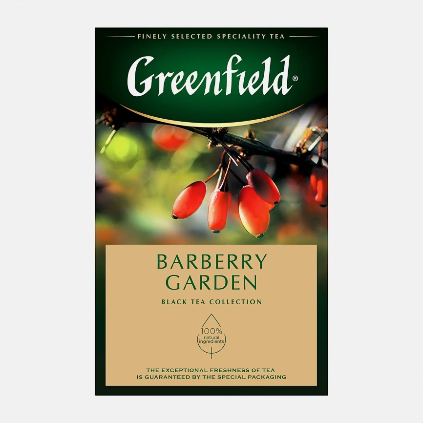 Чай чёрный Greenfield Barberry Garden листовой барбарис 100г фото 1