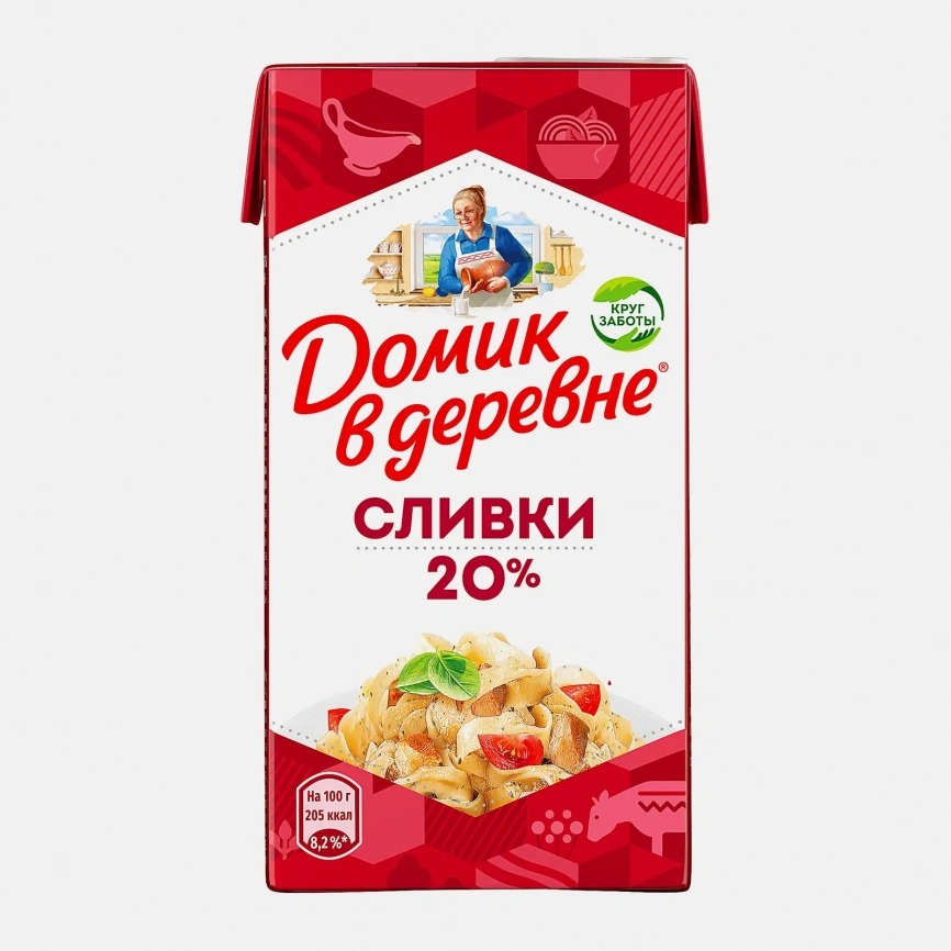Сливки стерилизованные Домик в деревне 20% 480г фото 1