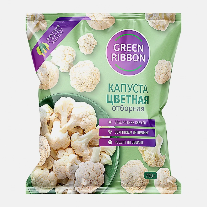 Капуста Green Ribbon цветная быстрозамороженная 700г фото 1