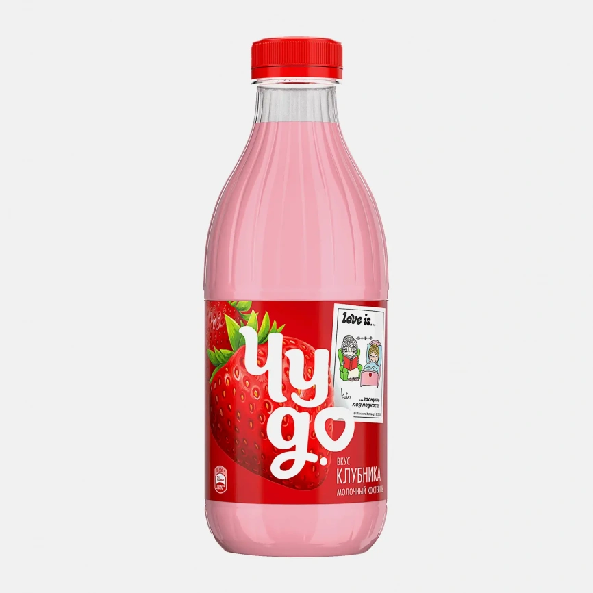 Коктейль молочный Чудо со вкусом Клубника 2% 950г фото 1