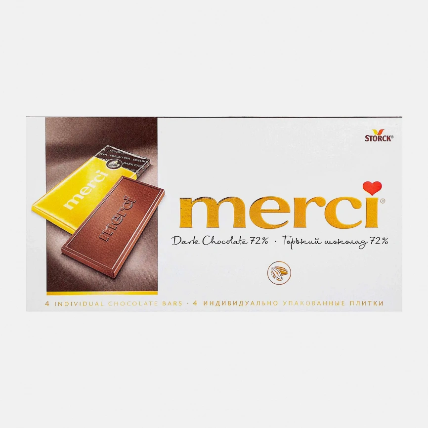Шоколад Горький Merci 72% 100г фото 1