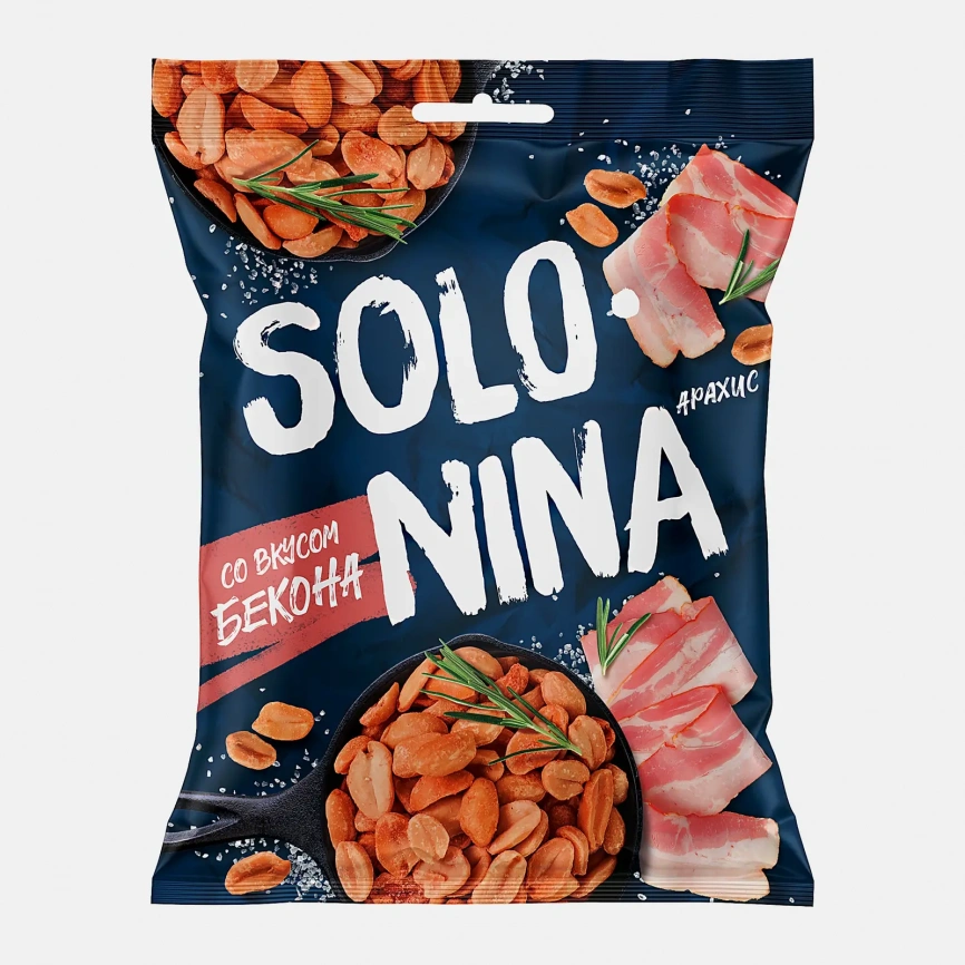 Арахис со вкусом бекона жареный Solonina 130г фото 1