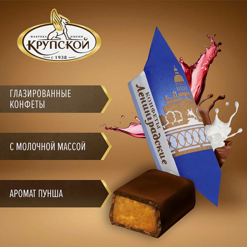 Конфеты глазированные с молочными корпусами Ленинградские фото 3