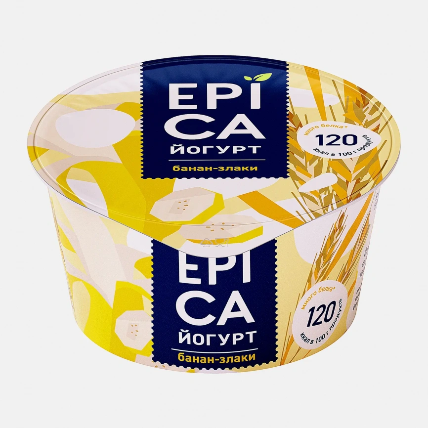 Йогурт Epica банан злаки 4.9% 130г фото 1