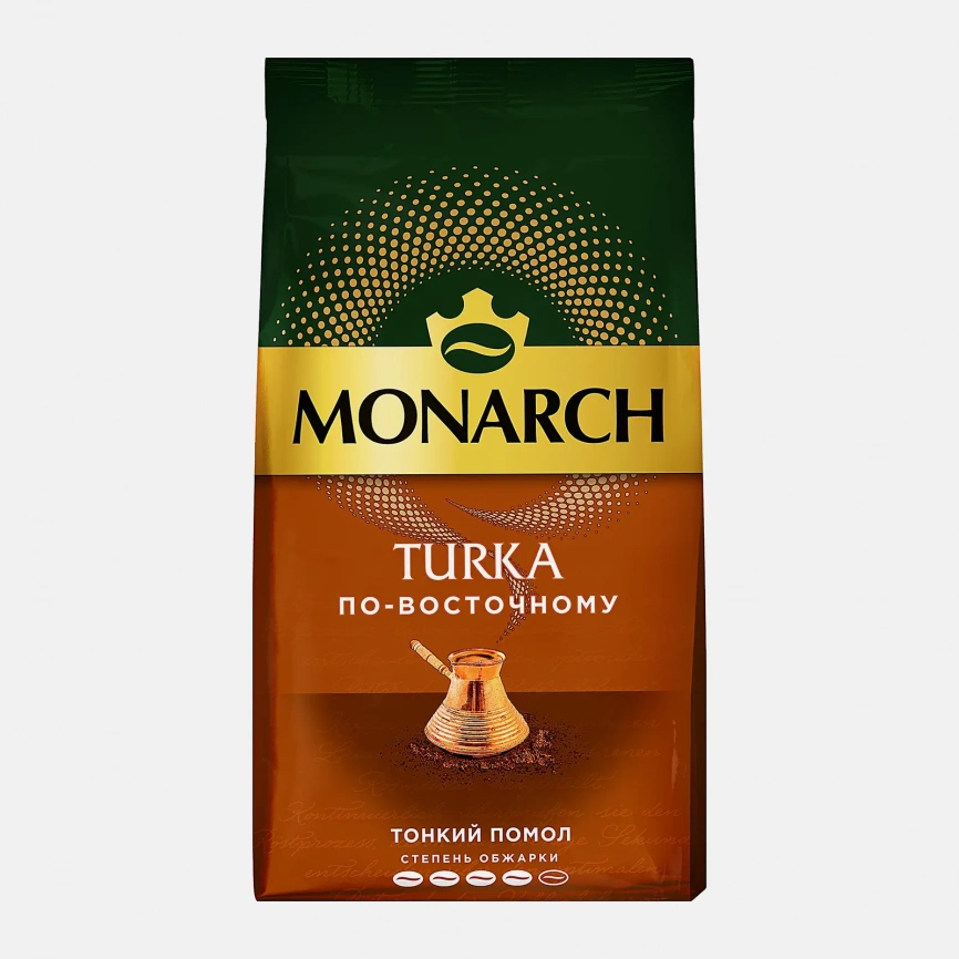 Молотый кофе натуральный жареный Турка Monarch 200г фото 1