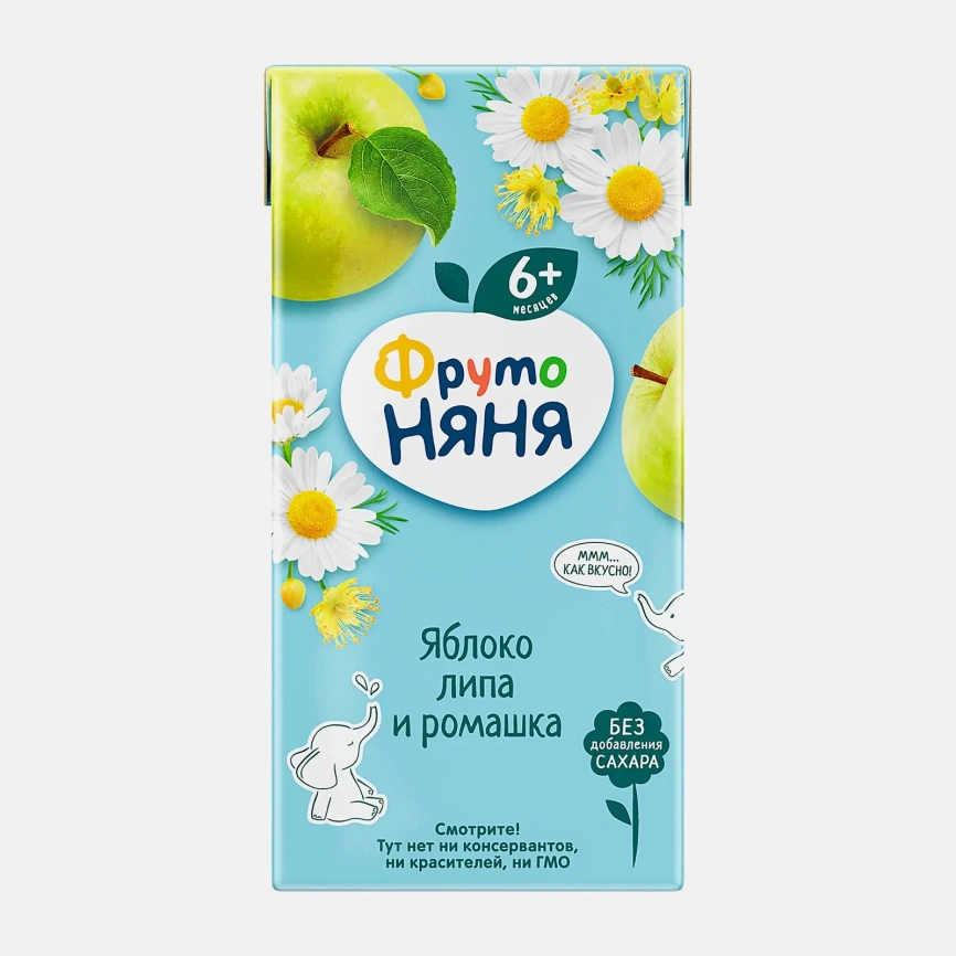 Напиток Яблоко с липой и ромашкой с 6 месяцев Фрутоняня 200мл фото 1