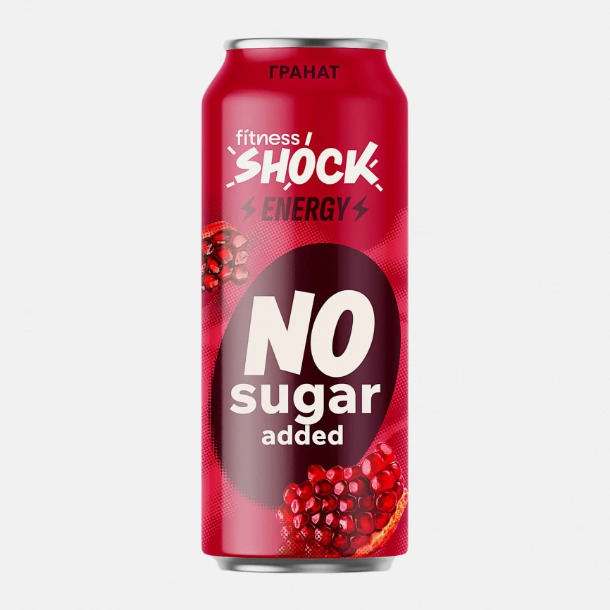Энергетический напиток со вкусом граната Fitness Shock Energy 450мл фото 1