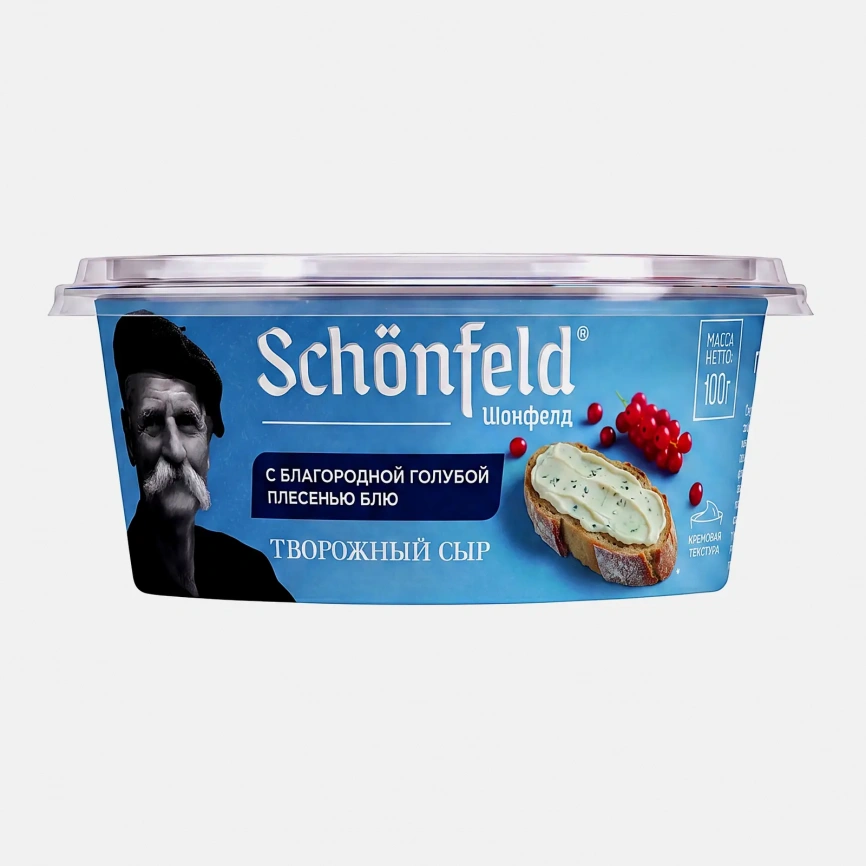 Сыр творожный с голубой плесенью Schonfeld 65% 100г фото 2