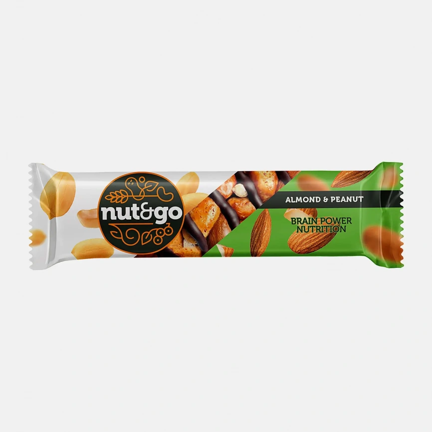 Батончик Миндально-арахисовый с арахисовой пастой Nut & Go 36г фото 4