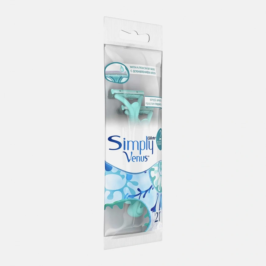 Одноразовый бритвенный станок Gillette Venus Simply 2 женская 2шт фото 3