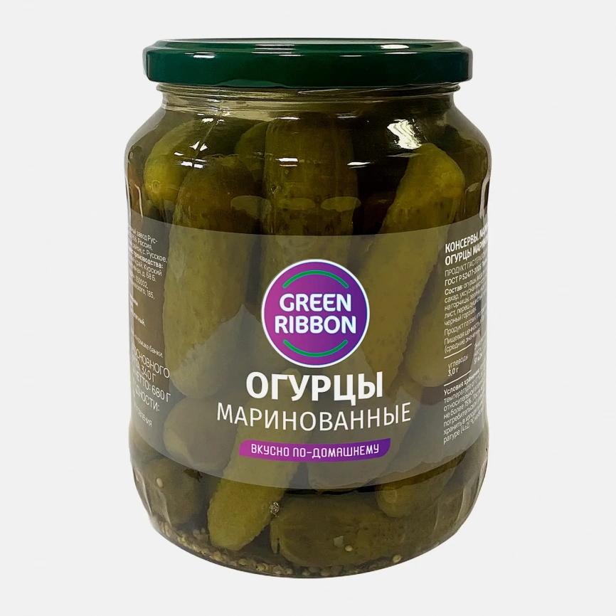 Огурцы Green Ribbon маринованные 680г фото 1