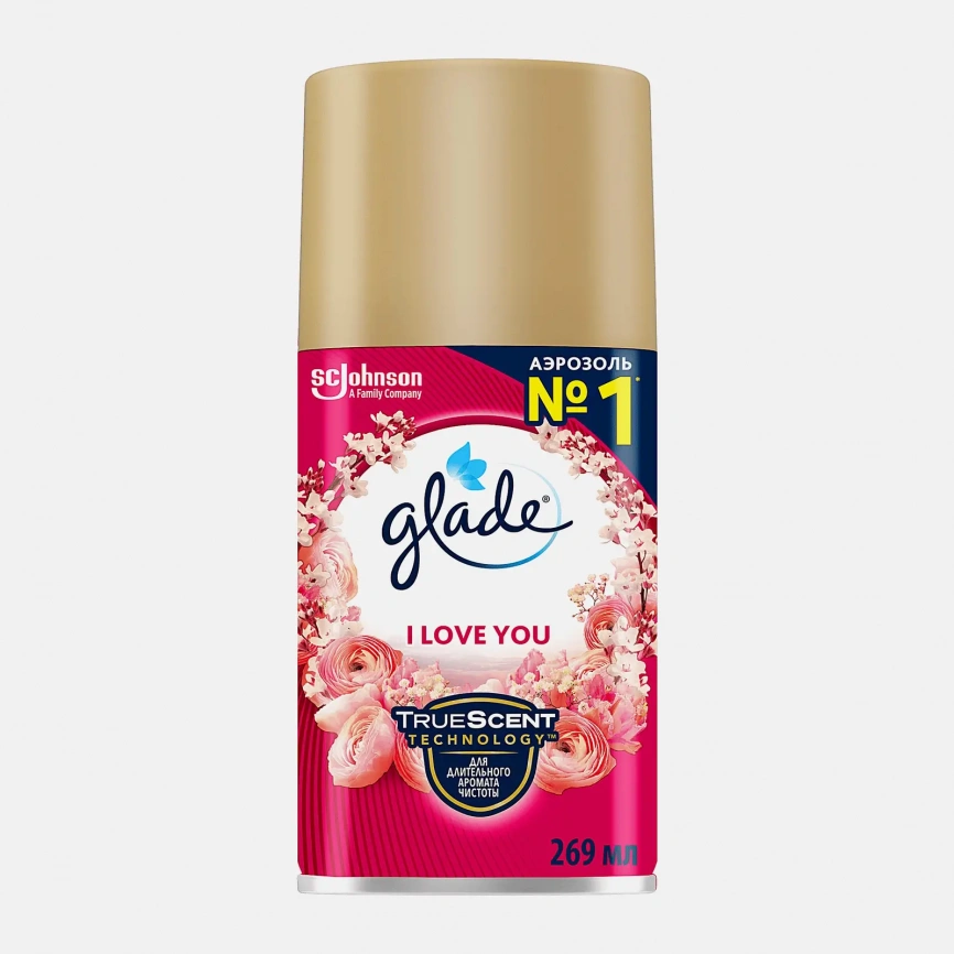 Сменный баллон для освежителя воздуха Glade I Love You 269мл фото 1
