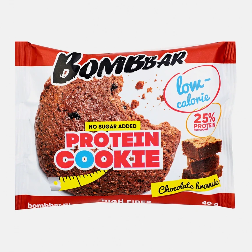 Печенье со вкусом шоколадного брауни неглазированное Bombbar 40г фото 1