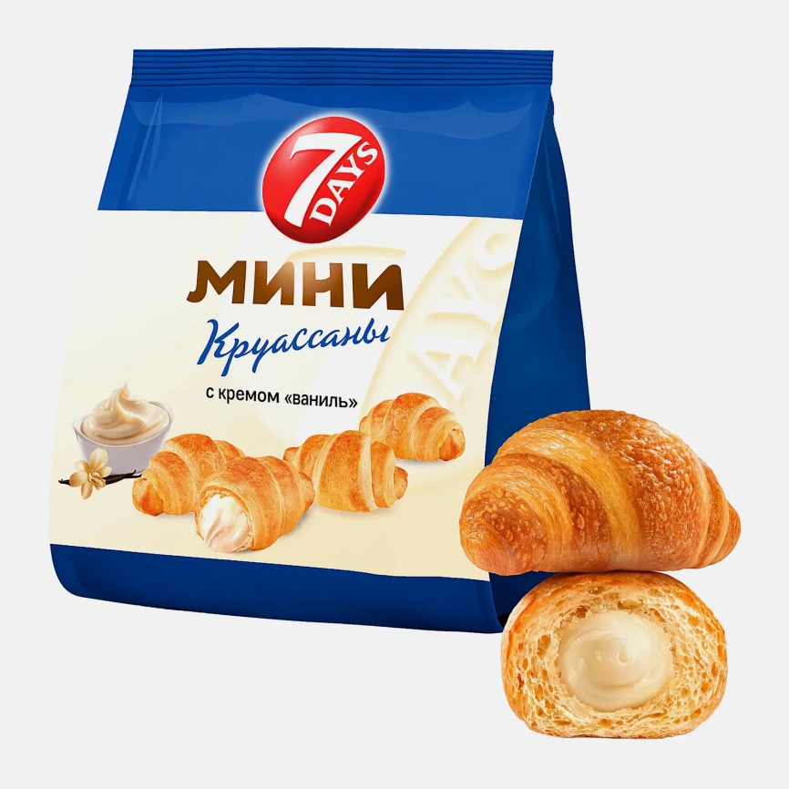 Мини-круассаны с кремом со вкусом ванили 7Days 265г фото 1