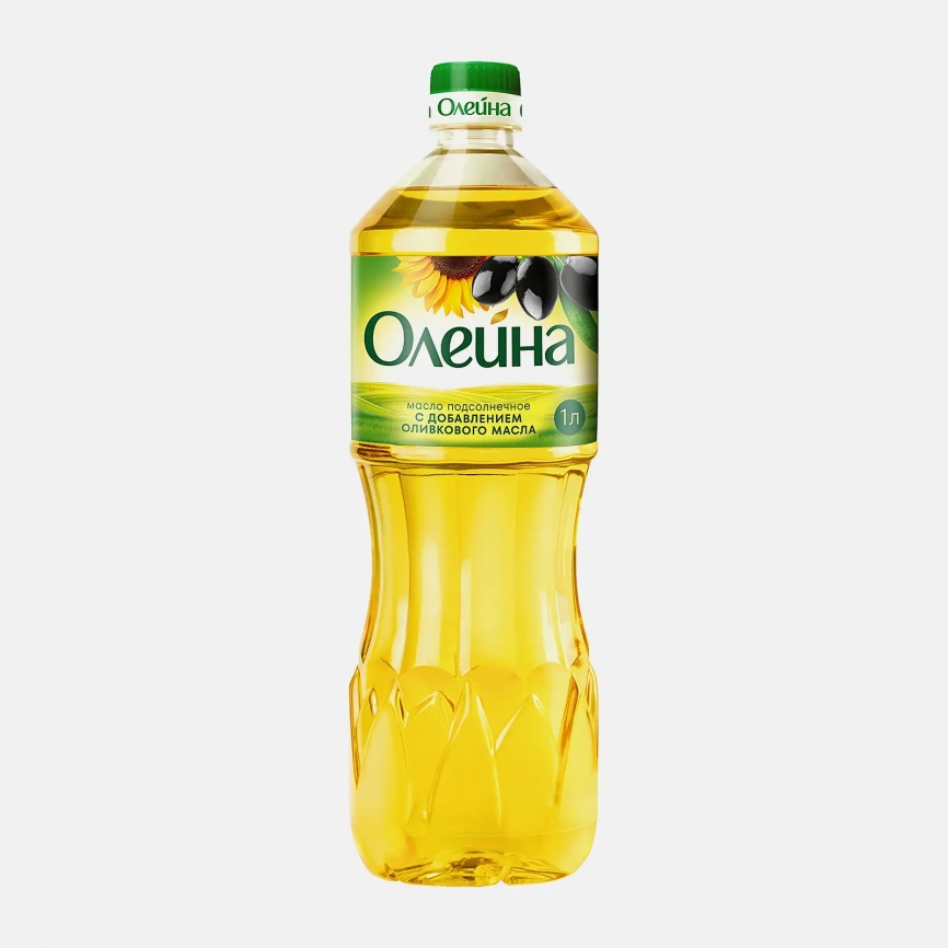 Масло подсолнечное Олейна с добавлением оливкового масла 1л фото 1