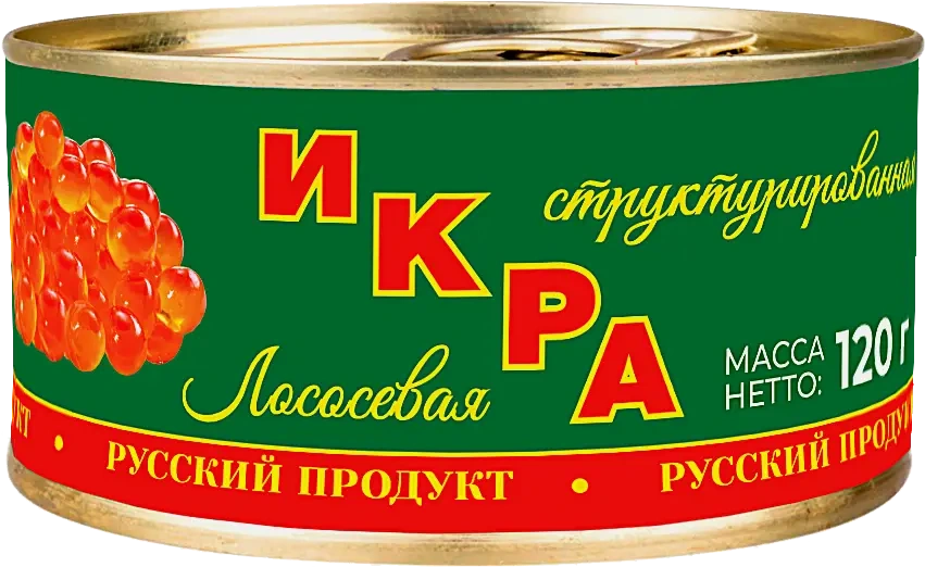 Икра лососевая Балтийский берег структурированная 120г фото 1