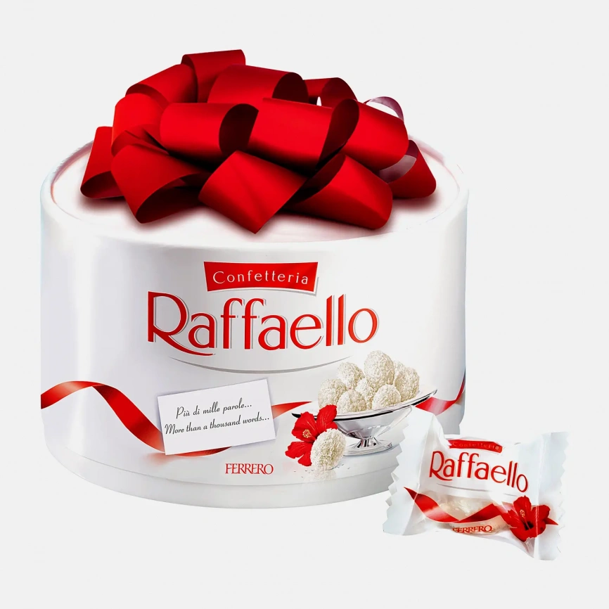 Конфеты с цельным миндальным орехом в кокосовой обсыпке Raffaello 200г фото 1