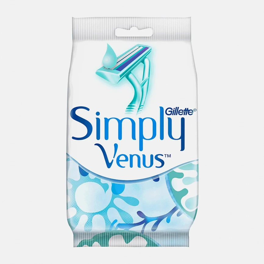 Одноразовый бритвенный станок Gillette Venus Simply 2 женская 2шт фото 1